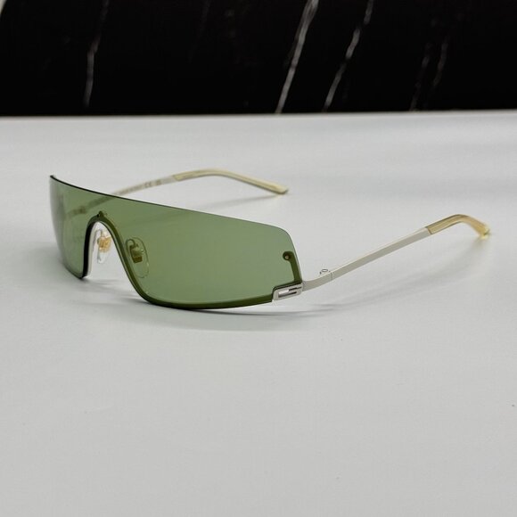 NEW GUCCI GG1561S 003 SHIELD IVORY GREEN UNISEX SUNGLASSES GUCCI main image 6